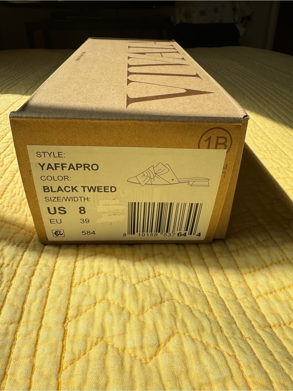 Vivaia YaffaPro Black Tweed Pointed-Toe Knot Womens Size 8 - Picture 4 of 5